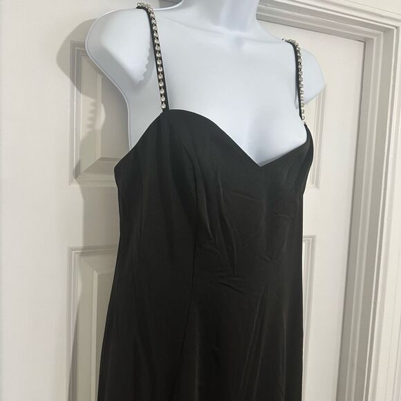 MAC DUGGAL IEENA CRYSTAL DETAIL SWEETHEART NECK TRUMPET BLACK - Picture 8 of 12